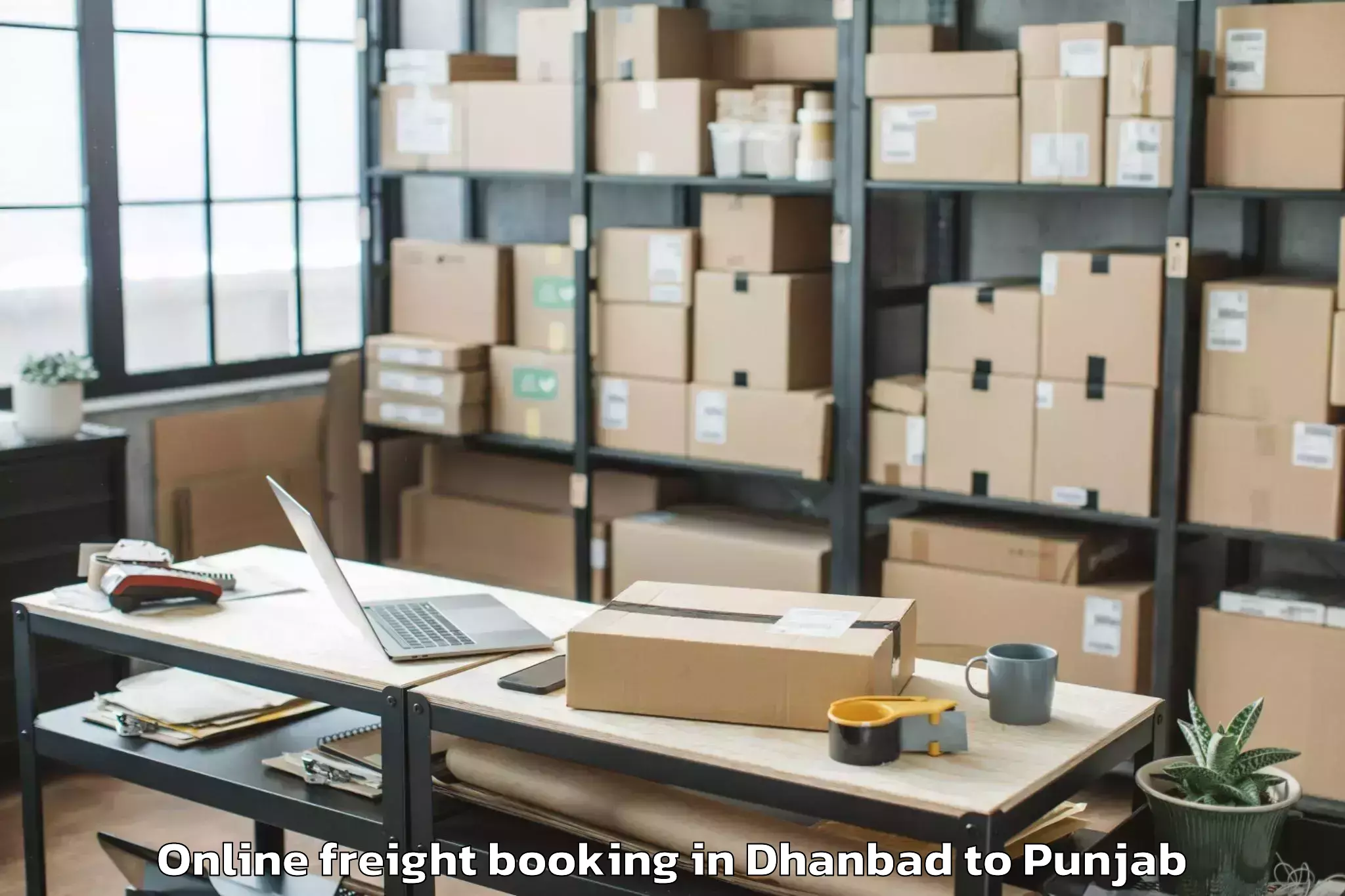 Book Dhanbad to Sunam Online Freight Booking Online